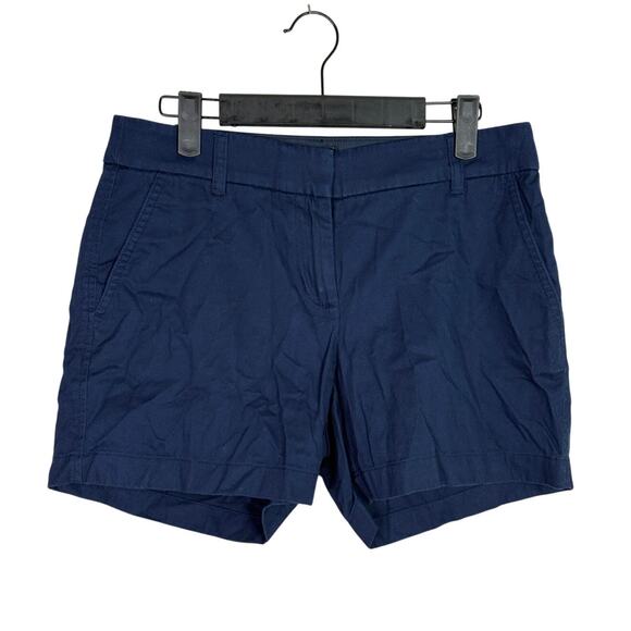 J. Crew Cotton Classic Chino Utility Flat Front Pocket Casual Shorts 4 Navy Blue - Picture 11 of 15